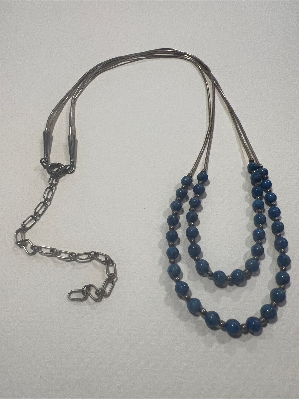 Carolyn Pollack Sterling Silver Blue Lapis Liquid Silver Necklace